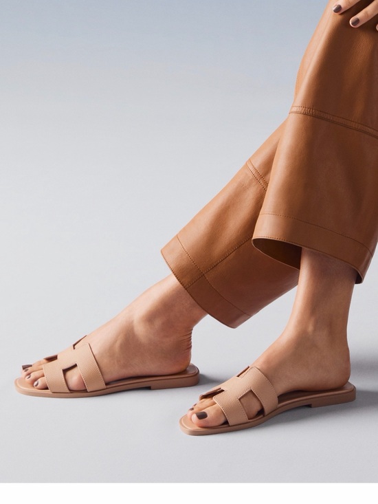 Hermes Shoes - Hermes Oran Sandals in Beige Perlino 6.5